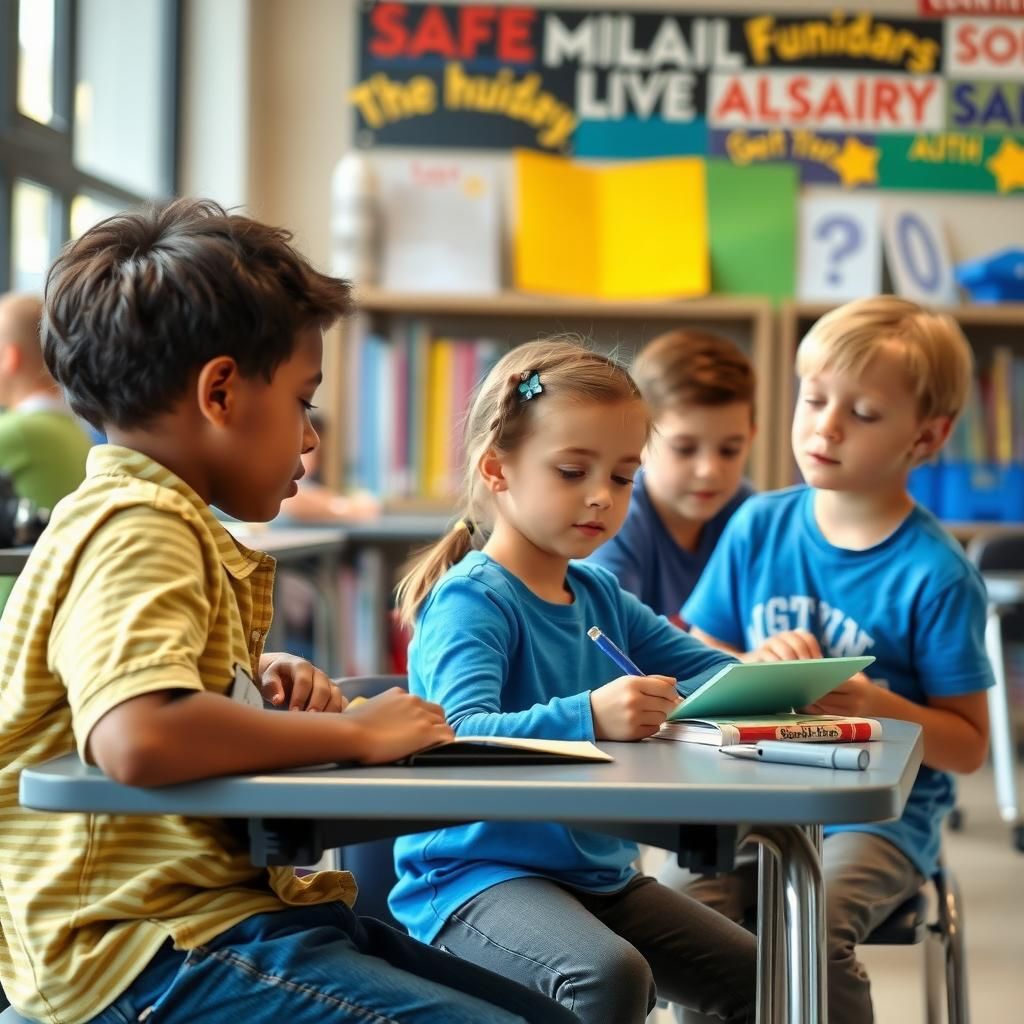 Students in a safe learning environment